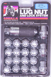 Gorilla Lug Nut and Lock System 14mm x 1.50 Acorn Bulge 91743