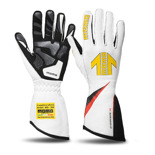 Momo Corsa R Driving Gloves - White