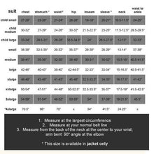 G-Force Race Suit Size Chart