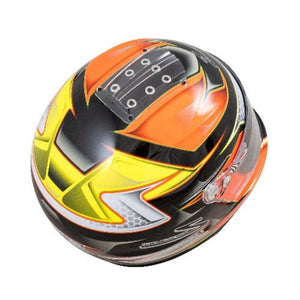 Zamp RZ-42Y Youth Racing Helmet - Orange/Yellow Top