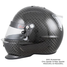 Zamp RZ-65D Dirt Carbon Helmet (Solid) with Chin Spoiler and Rear Spoiler