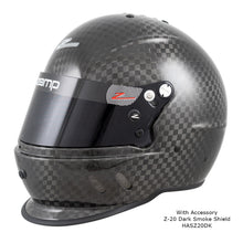 Zamp RZ-65D Dirt Carbon Helmet (Solid) - Side View with Dark Smoke Shield