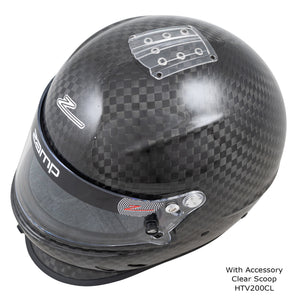 Zamp RZ-65D Dirt Carbon Helmet (Solid) with Clear Scoop