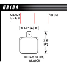 Hawk Brake Pads HB104W485 DL Single/1000 DTC-30