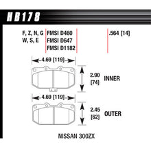 Hawk Brake Pads HB178F564 Front Nissan 300ZX HPS
