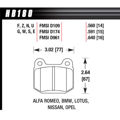 Hawk Brake Pads Performance Street High Torque Front