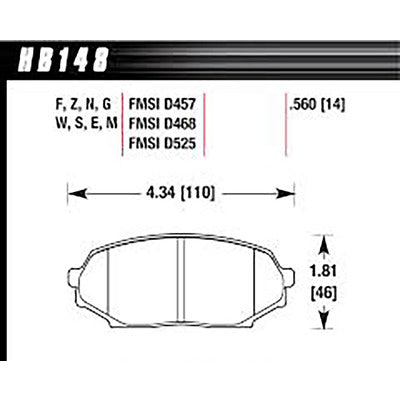 Hawk Brake Pads HB237L480 DL Bridgebolt Blue
