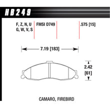 Hawk Brake Pads HB249N575 Performance Street Front GM F-Body