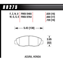 Hawk Brake Pads HB275F620 Performance Street Front Acura/Honda