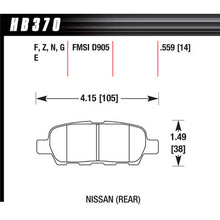 Hawk Brake Pads HB370F559 Performance Street Nissan/Infiniti