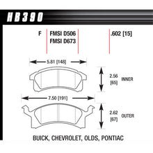 Hawk Brake Pads HB390F602 Performance Street Front GM