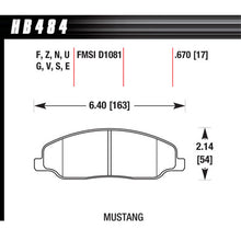 Hawk Brake Pads HB484F670 Performance Street Front Mustang