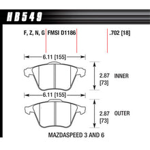 Hawk Brake Pads HB549F702 Performance Street Front Mazda/Volvo