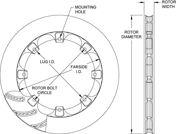 Wilwood Rotor Spec-37 160-15878 Diagram