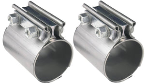 Hooker Exhaust Coupler Clamps 2-1/2" SS (Pair) 41172HKR