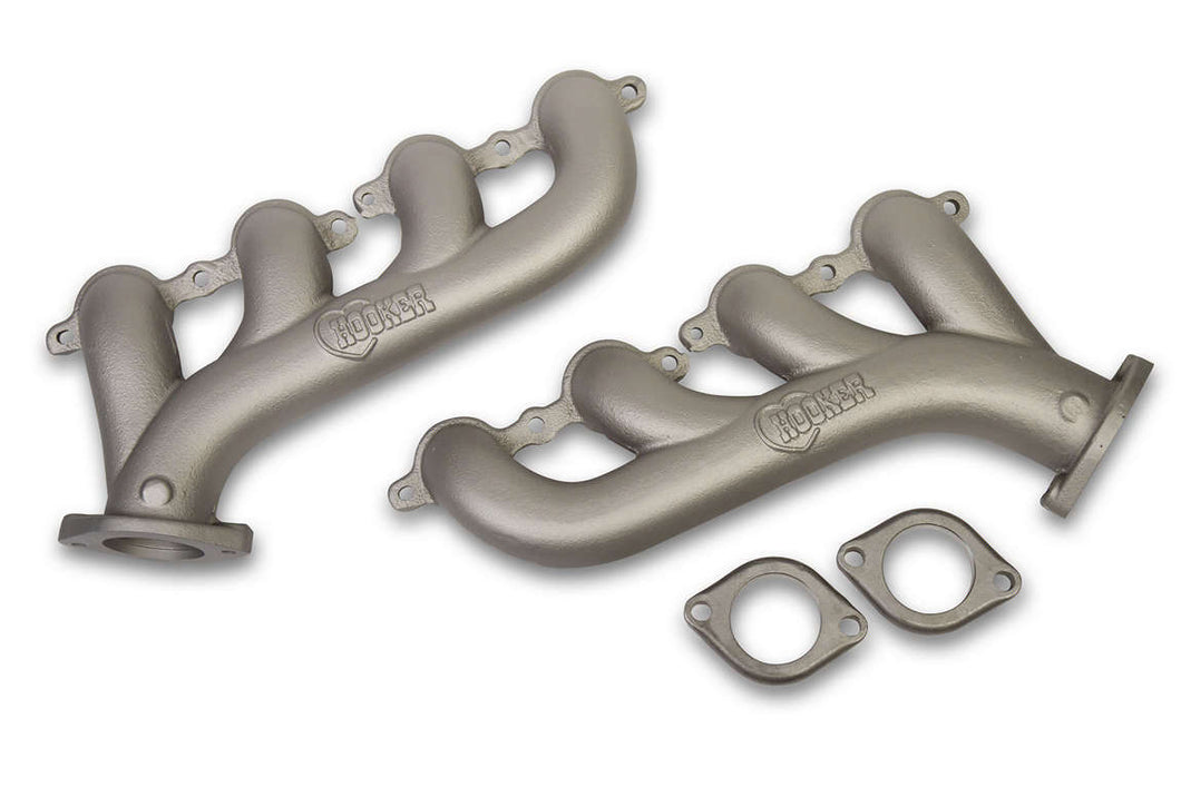 Hooker Exhaust Manifold GM LS Cast Iron Titanium Finish 8501-4HKR