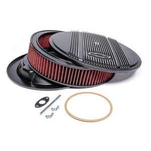 Holley 14 x 3 Air Cleaner Finned Bowtie Black