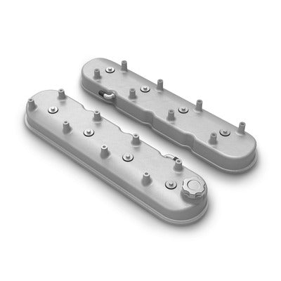 Holley GM LS Tall Valve Cover Set - Natural Cast
