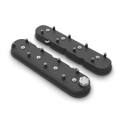 Holley GM LS Tall Valve Cover Set - Satin Black