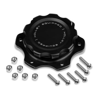 Holley Aluminum Fuel Cell Cap & Bung w/6 Bolt Flange