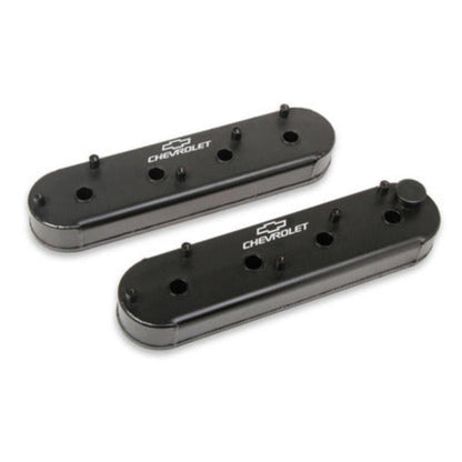 Holley LS Billet Rail Fab. Alm Valve Covers  w/Oil Cap