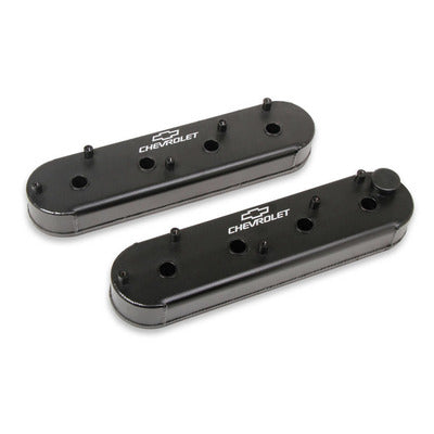 Holley LS Billet Rail Fab. Alm Valve Covers  w/Oil Cap