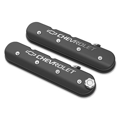 Holley LS Series Valve Covers w/Bowtie Chevrolet Logo
