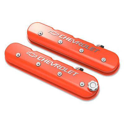 Holley LS Series Valve Covers w/Bowtie Chevrolet Logo