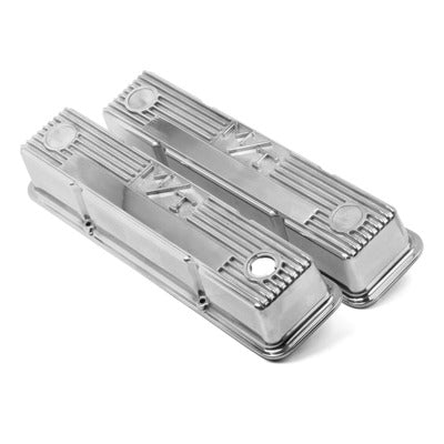 Holley SBC M/T Valve Cover Set - Polished