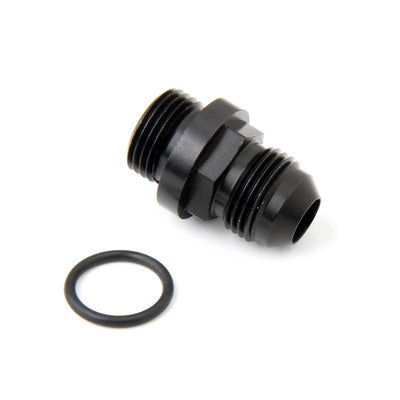 Holley Fuel Inlet Fitting Short 8an to 8 ORB Black