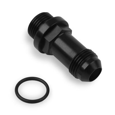 Holley 8an Carb Inlet Fitting Long Style - Black