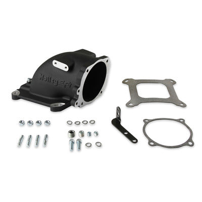Holley Intake Elbow 4150 Ford TB Flange - Black