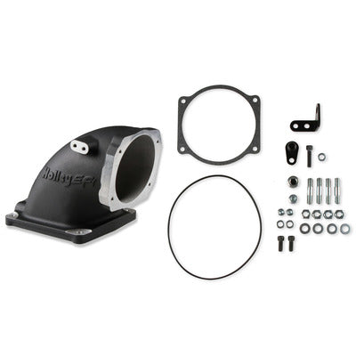 Holley Intake Elbow 4500 GM LS TB Flange - Black