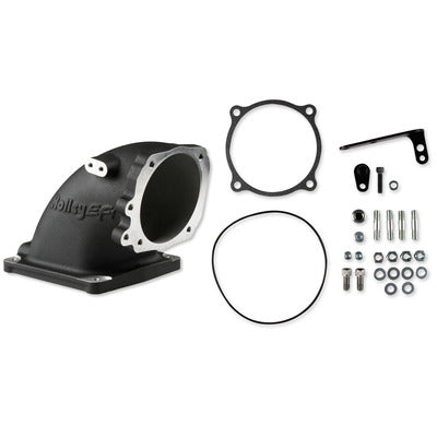 Holley Intake Elbow Ford 5.0L W/4500 TB Flange Black