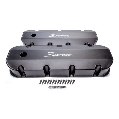 Holley Sniper Fabricated Valve Covers  BBC Tall