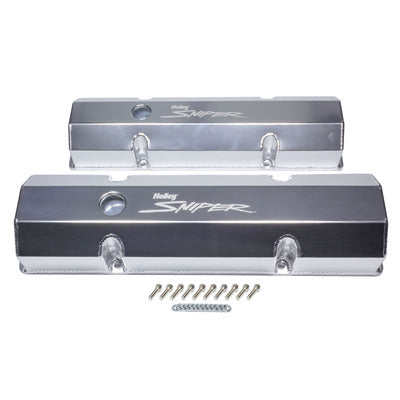 Holley Sniper Fabricated Valve Covers  SBC Tall