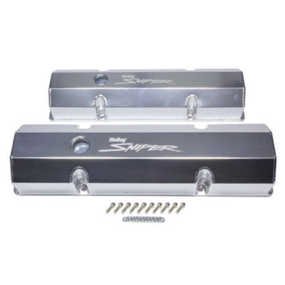 Holley Sniper Fabricated Valve Covers  SBC Tall