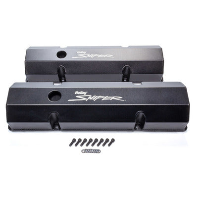 Holley Sniper Fabricated Valve Covers  SBC Tall