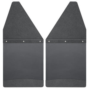 Husky Liners Kick Back Mud Flaps 12" Wide - Black Top and Black Weight