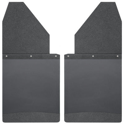 Husky Liners Kick Back Mud Flaps 14" Wide - Black Top and Black Weight