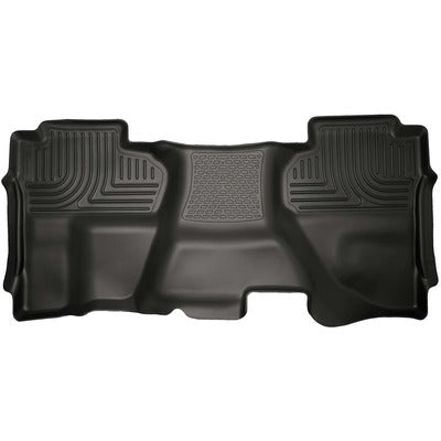 Husky Liners WeatherBeater 2nd Seat Floor Liner (Full Coverage) - 2014-19 Silverado/Sierra 1500/2500HD/3500HD Double Cap Pickup