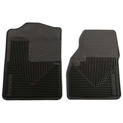 Husky Liners Heavy Duty Front Floor Mats - 1975-91 Blazer/C20/K20/R20/Suburban/Ram/Ford - Black