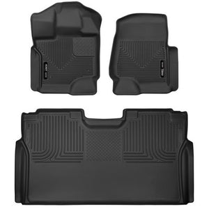 Husky LIners X-act Contour Front & 2nd Seat Floor Liners - 2015+ F150 SuperCrew Cab Pickup