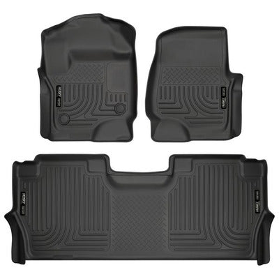 Husky LIners WeatherBeater Front & 2nd Seat Floor Liners - 2017+ F250/F350/F450 Crew Cab