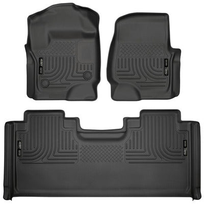 Husky LIners WeatherBeater Front & 2nd Seat Floor Liners - 2017+ F250/F350/F450 SuperCab