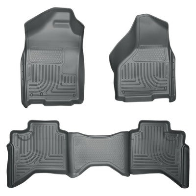 Husky LIners WeatherBeater Front & 2nd Seat Floor Liners - 2002-08 Ram 1500/2500/3500 Quad Cab 