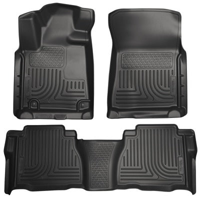 Husky LIners WeatherBeater Front & 2nd Seat Floor Liners (Footwell) - 2007-11 Tundra - Black