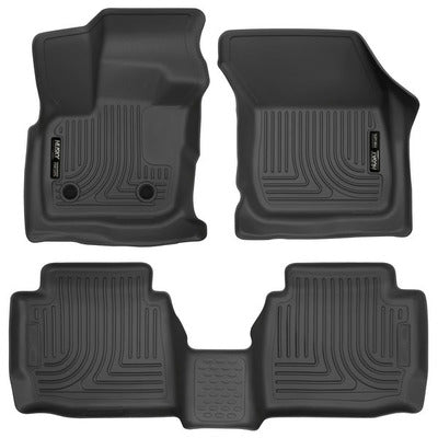 Husky LIners WeatherBeater Front & 2nd Seat Floor Liners - 2017-20 Ford Fusion, Lincoln MKZ