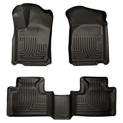 Husky LIners WeatherBeater Front & 2nd Seat Floor Liners - 2011-14 Durango Floor Liners Black