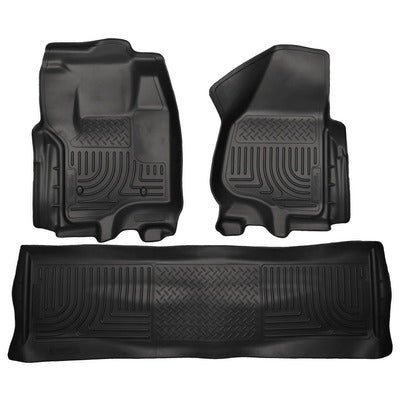 Husky LIners WeatherBeater Front & 2nd Seat Floor Liners (Footwell) - 2012-16 F250/F350